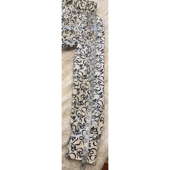 Talbots Wrinkle-Resistant Blouse Ribbon Pattern Cotton Blend Women's Size 8 - Picture 14 of 15